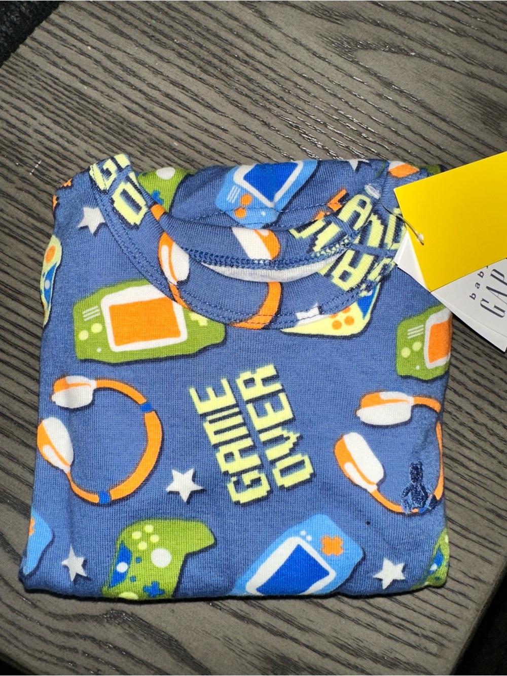 Baby GAP Blue 'Game Over' Graphic Two-Piece Pajama Set - NWT 2 Years